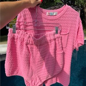 Free people textured short set